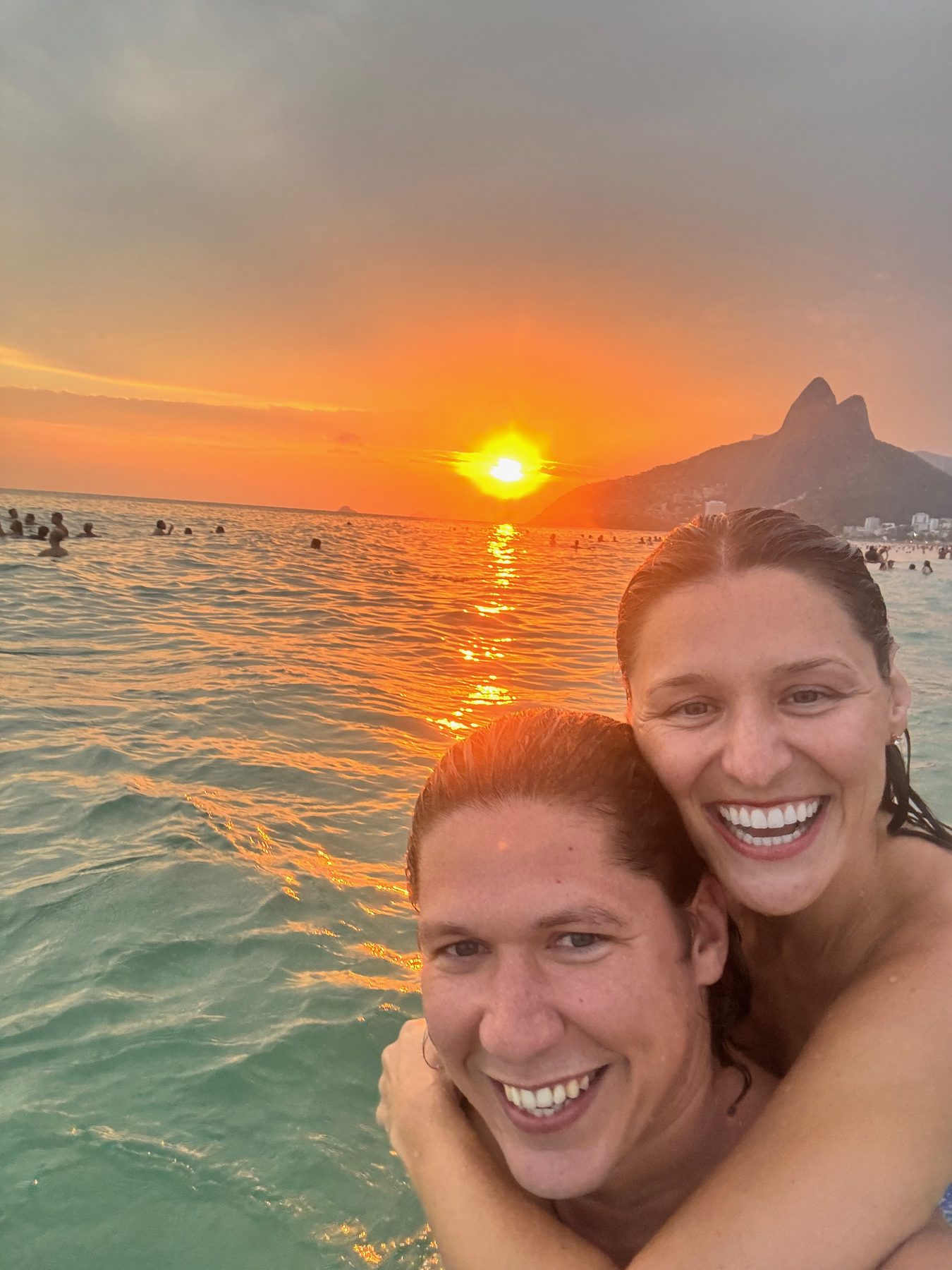 Sunset swim at Ipanema